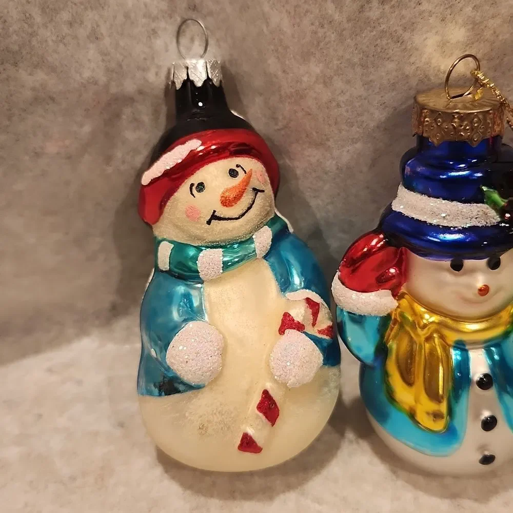 Snowman Christmas Ornaments Set of 4